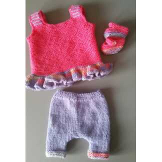 Baby born kleertjes: zomerse set tuniek, broekje, schoentjes